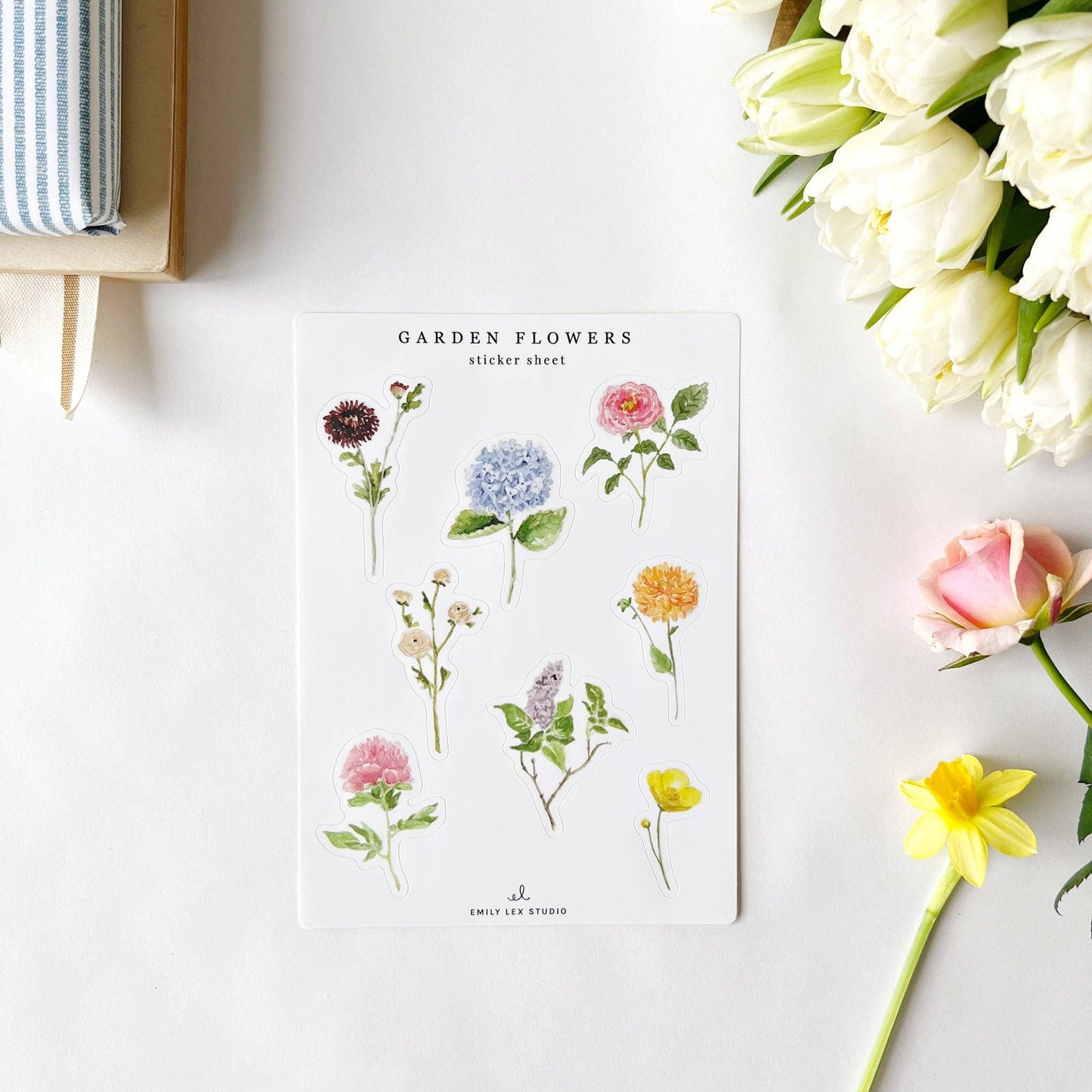 Emily Lex - Garden flowers sticker sheets