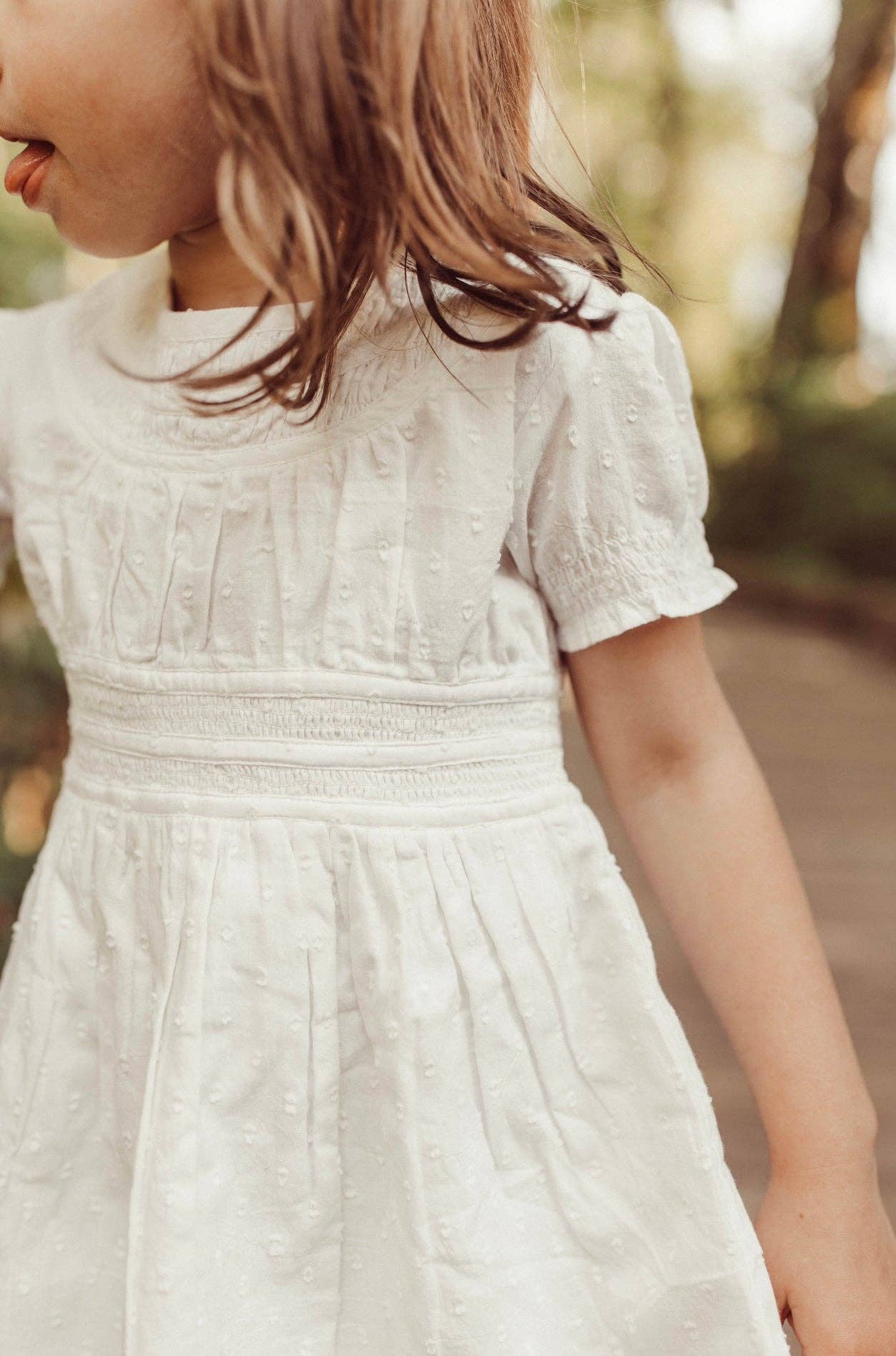 Le Petit Lapin - Willow | Swiss Dot Cotton Dress | Antique Ivory: 18M