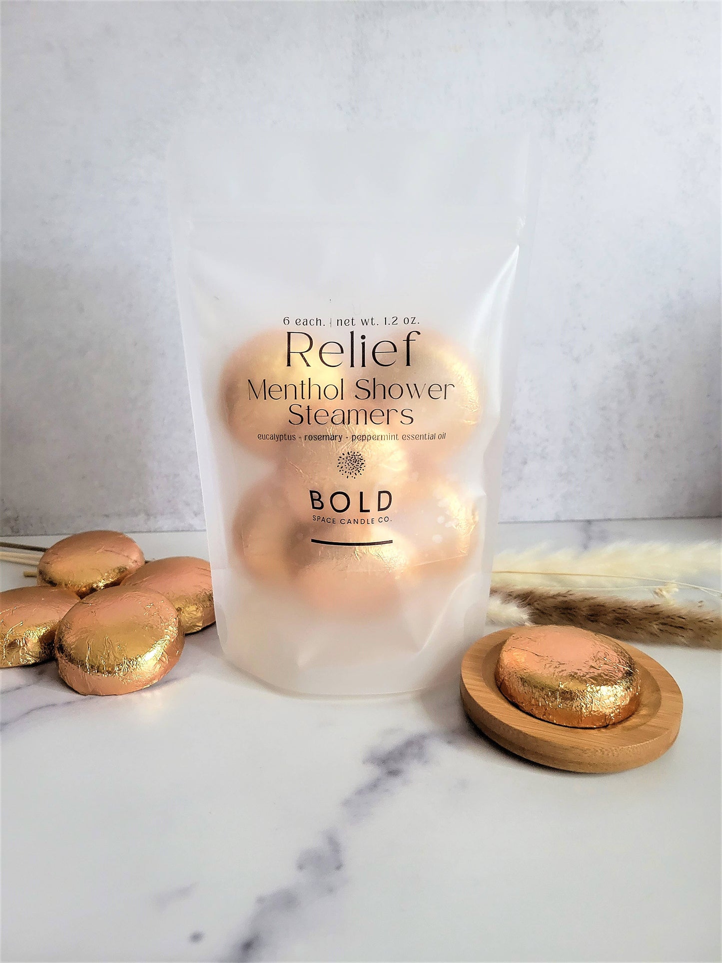 Bold Space Candle Co. USA - Relief - Eucalyptus & Rosemary Menthol Shower Steamers