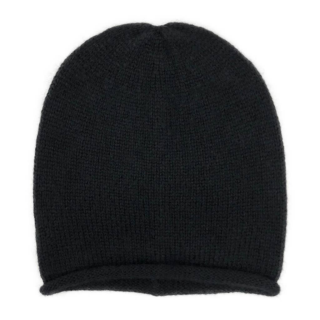 Slate & Salt - Black Essential Knit Alpaca Beanie Hat