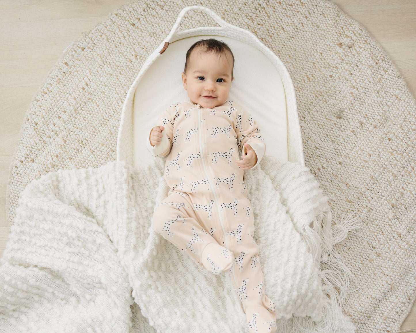 Organic Cotton Zippy Footed - Dalmatian: 18-24