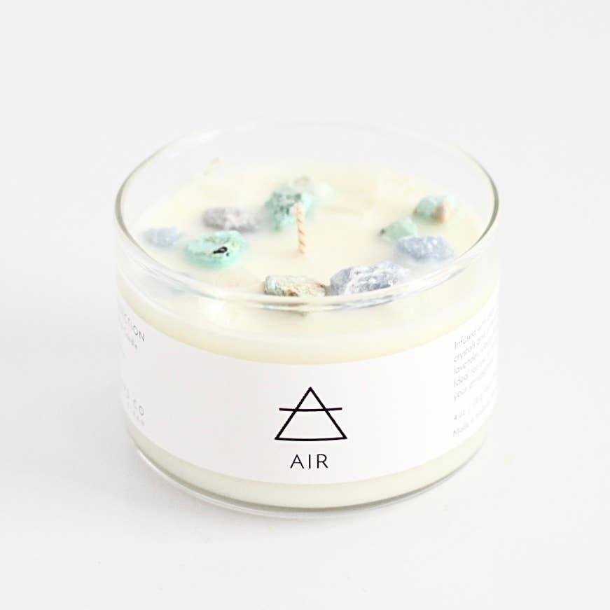 Wicked Soaps Co. - Air | Zodiac Inspired Crystal + Essential Oil Candle