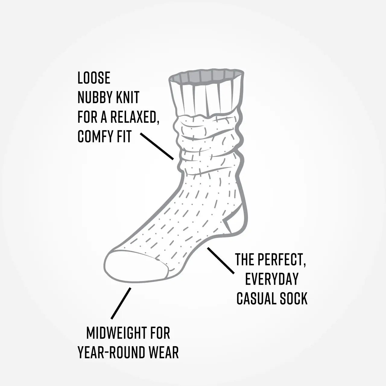 Organic Cotton Solid Ragg Socks: Chestnut / L