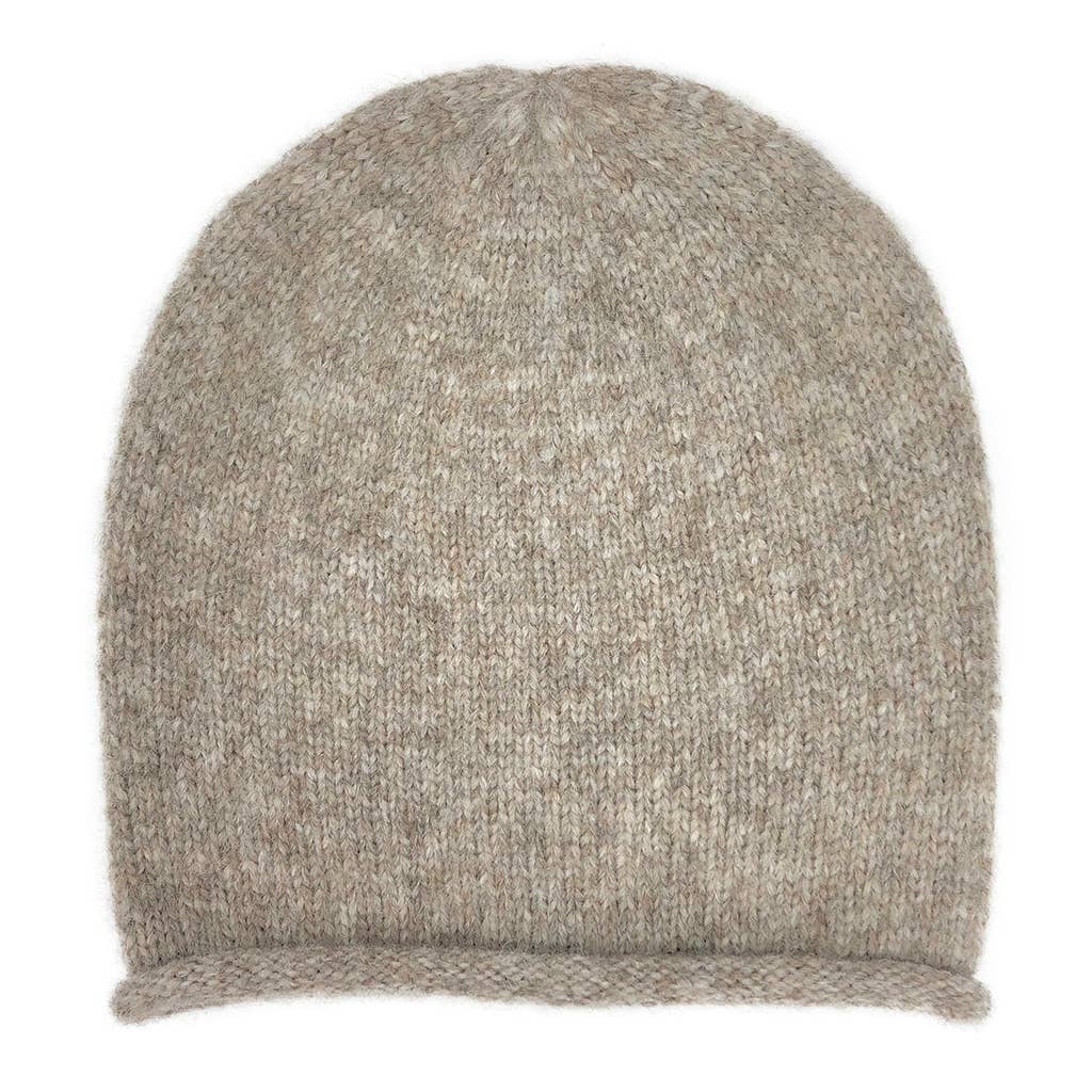 Slate & Salt - Beige Essential Knit Alpaca Beanie Hat