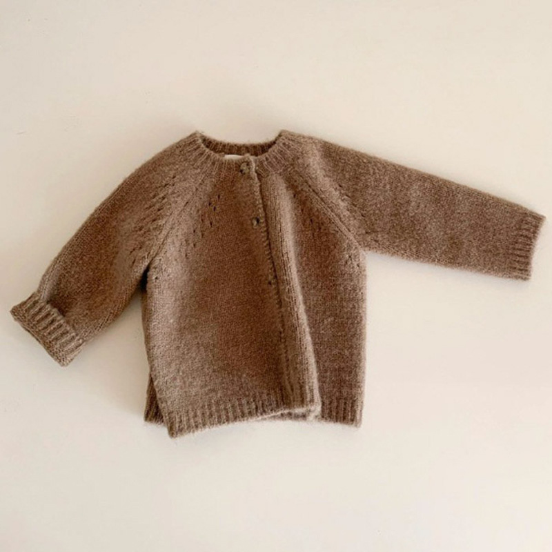 Annie & Charles® - Made in Austria - Knitted wool jacket: Brown