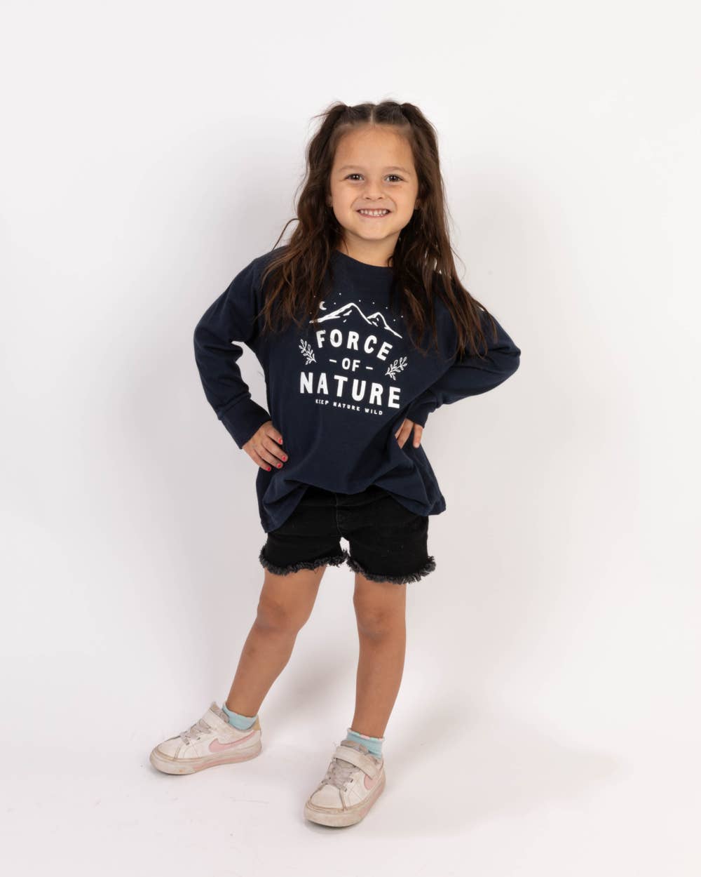Keep Nature Wild - USA Made - Force of Nature Toddler Long Sleeve | Navy