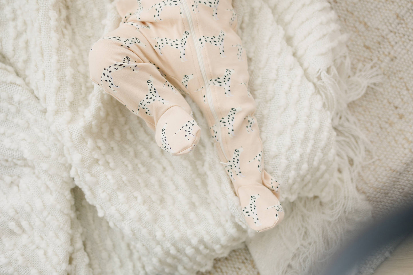 Organic Cotton Zippy Footed - Dalmatian: 18-24