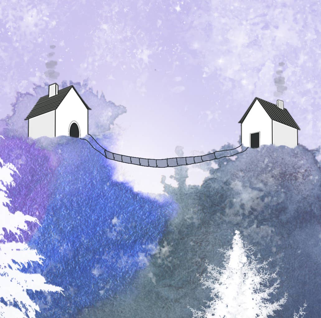 Melissa Moss Art - Asheville Artist - It's Warm Over Here - Holiday Card