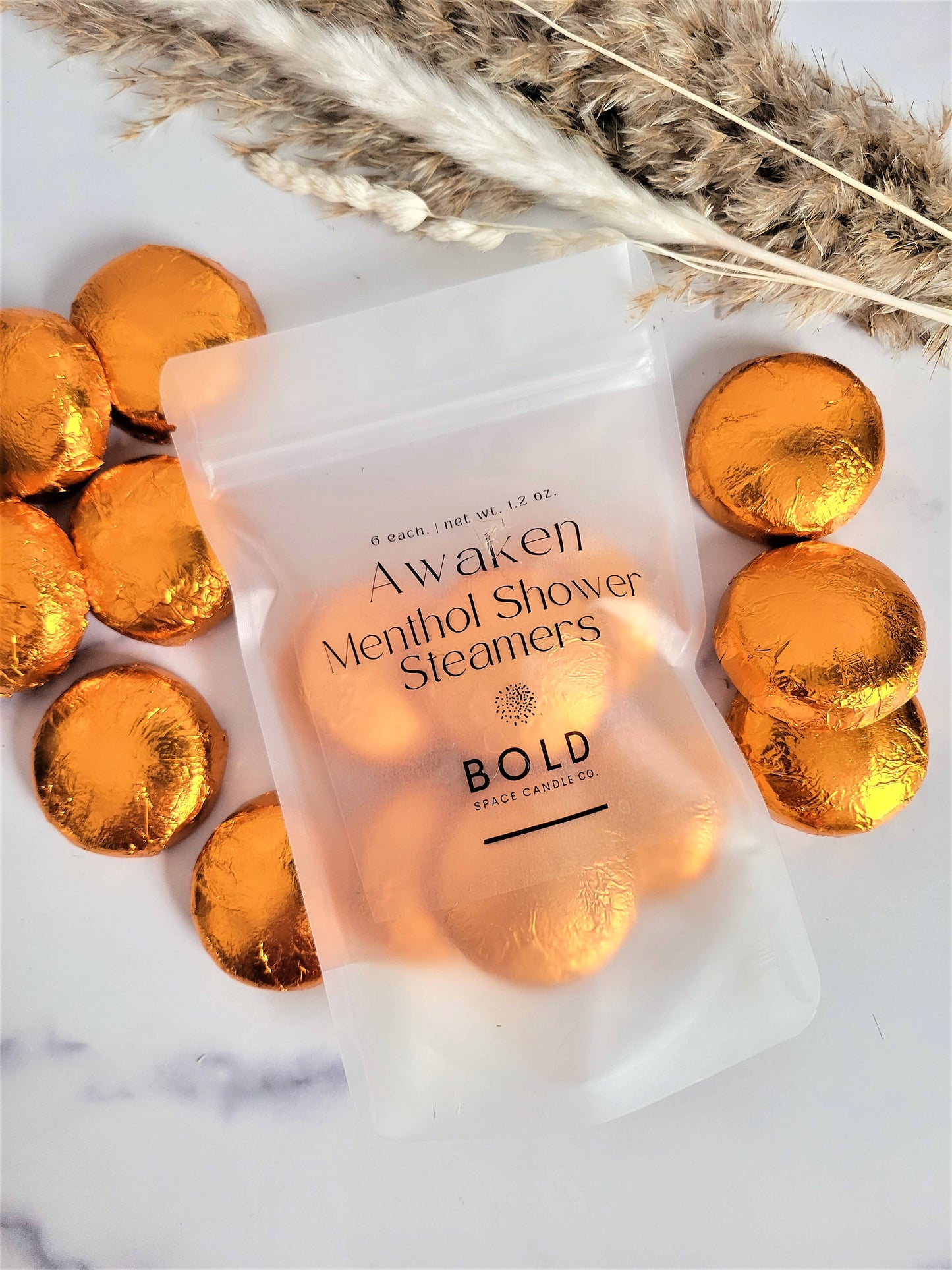 Bold Space Candle Co. USA - Awaken Citrus Shower Steamers w/ Menthol Crystals