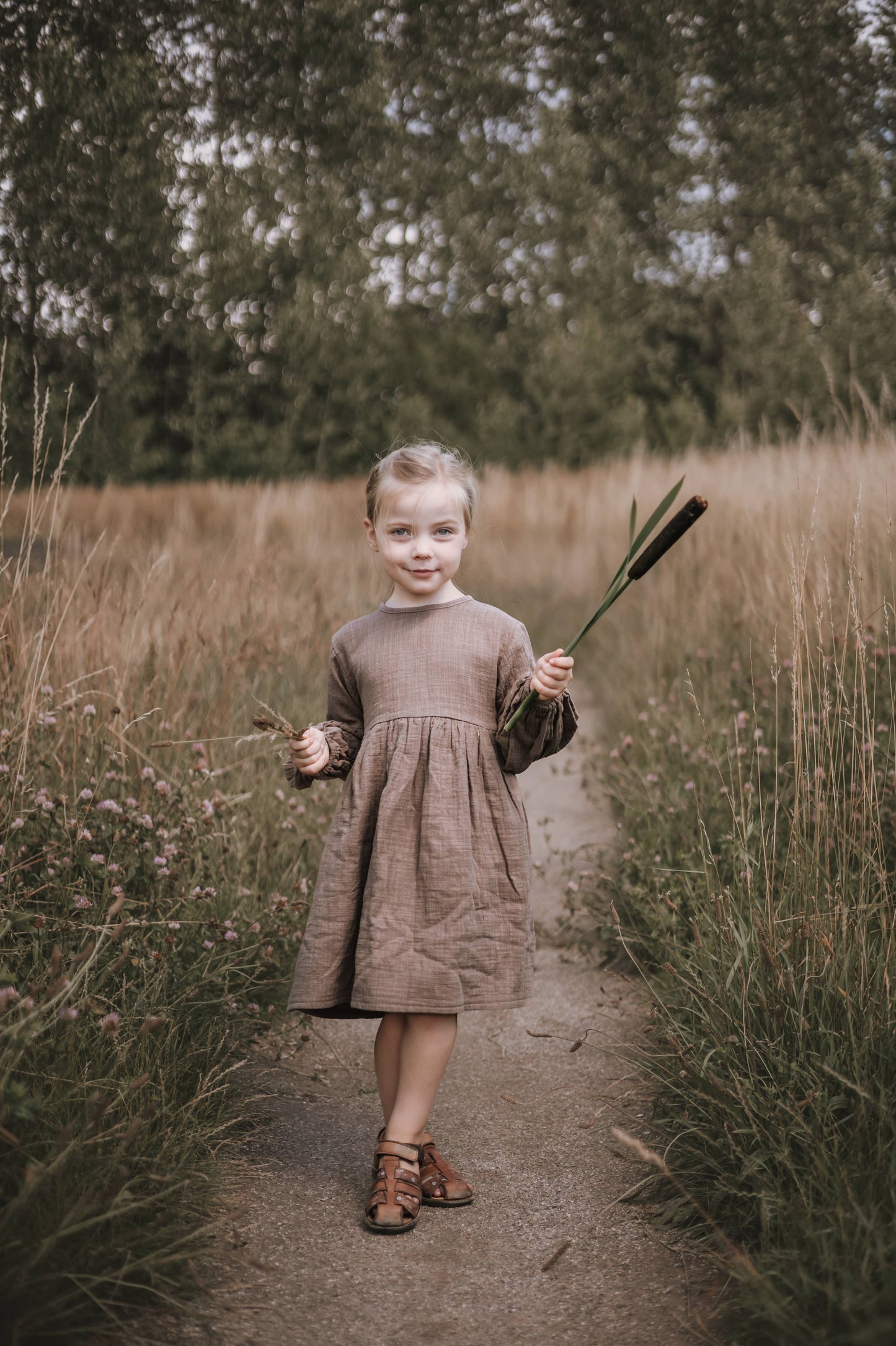Annie & Charles® - Made in Austria - Organic cotton muslin dress NOAH: Cream