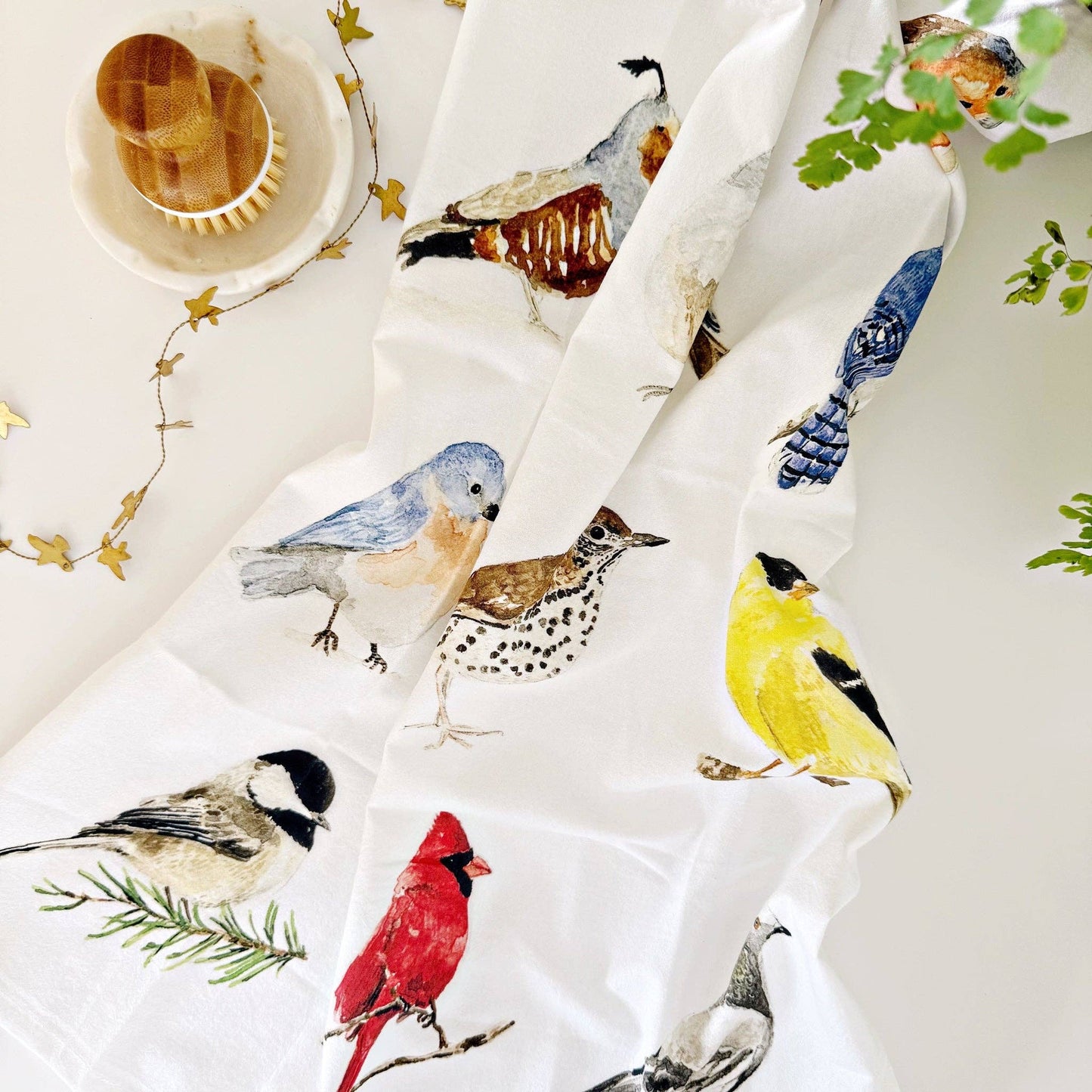 Emily Lex - Birds tea towel