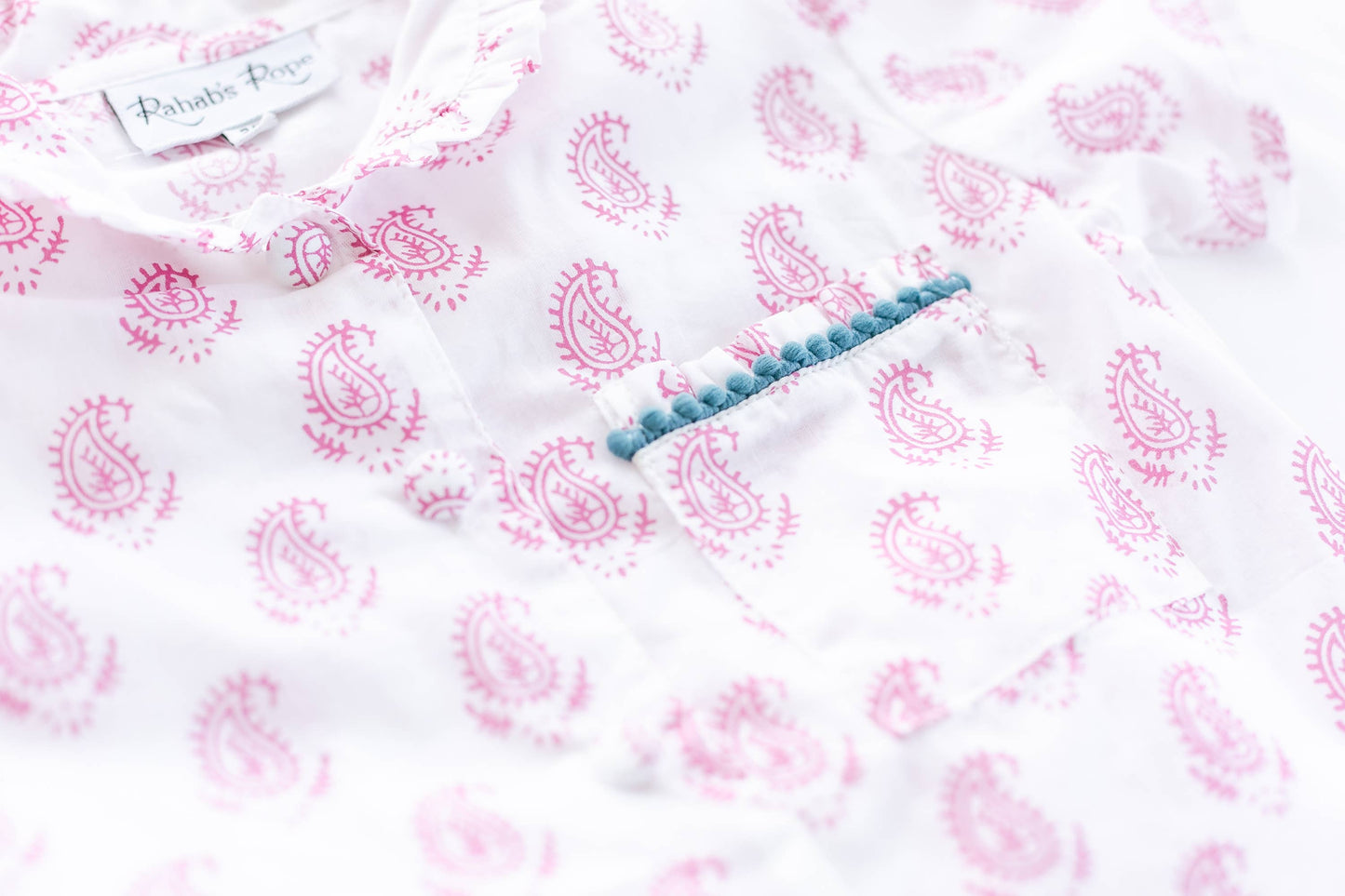 Rehabs Rope - Fair Trade - Paisley Frills Children's Pajama Set - 100% of profits go towards fighting human trafficking