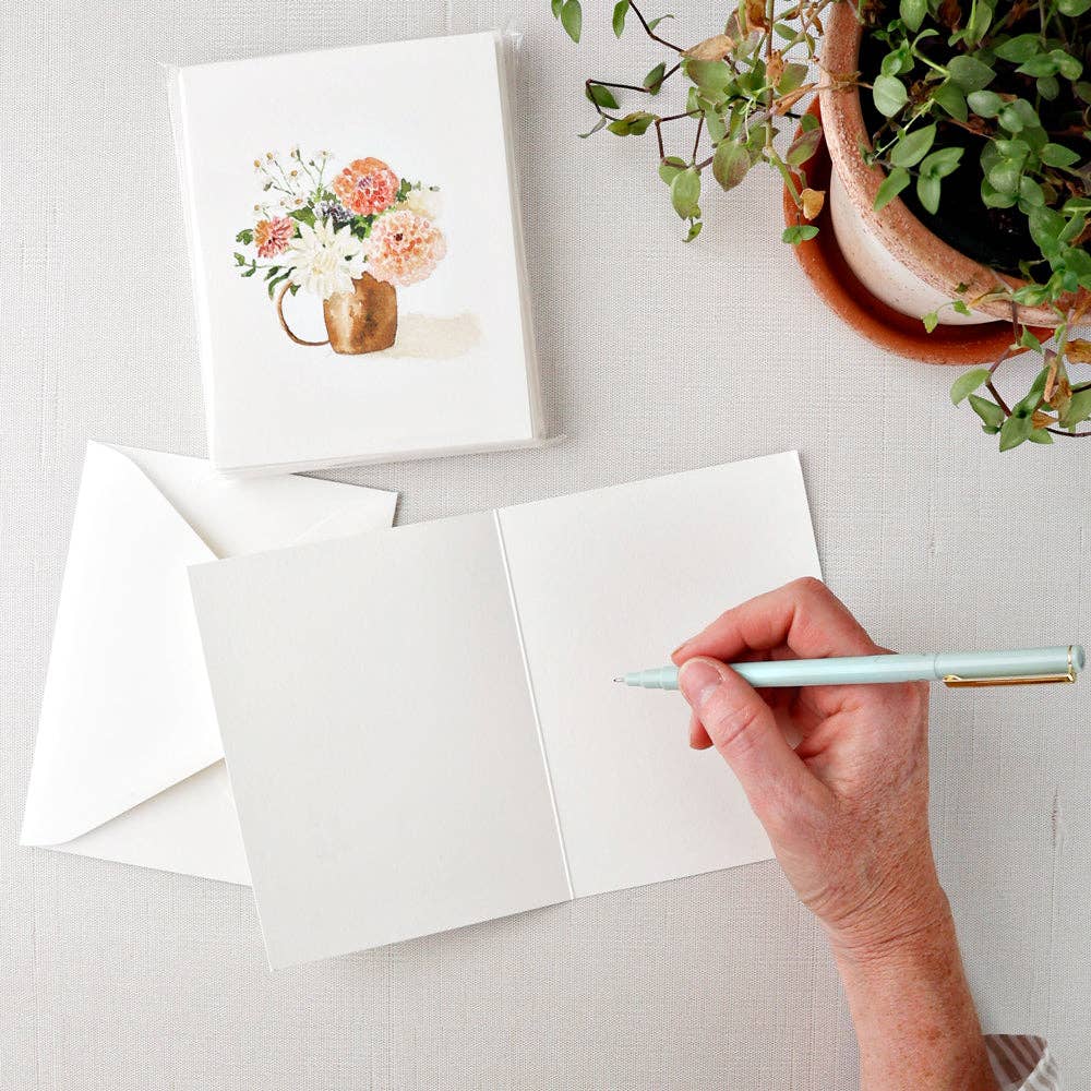 Dahlia bouquet notecards
