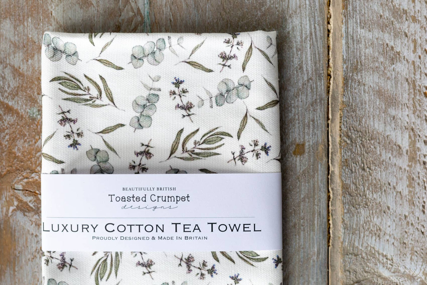 Toasted Crumpet England - Eucalyptus Pure Tea Towel