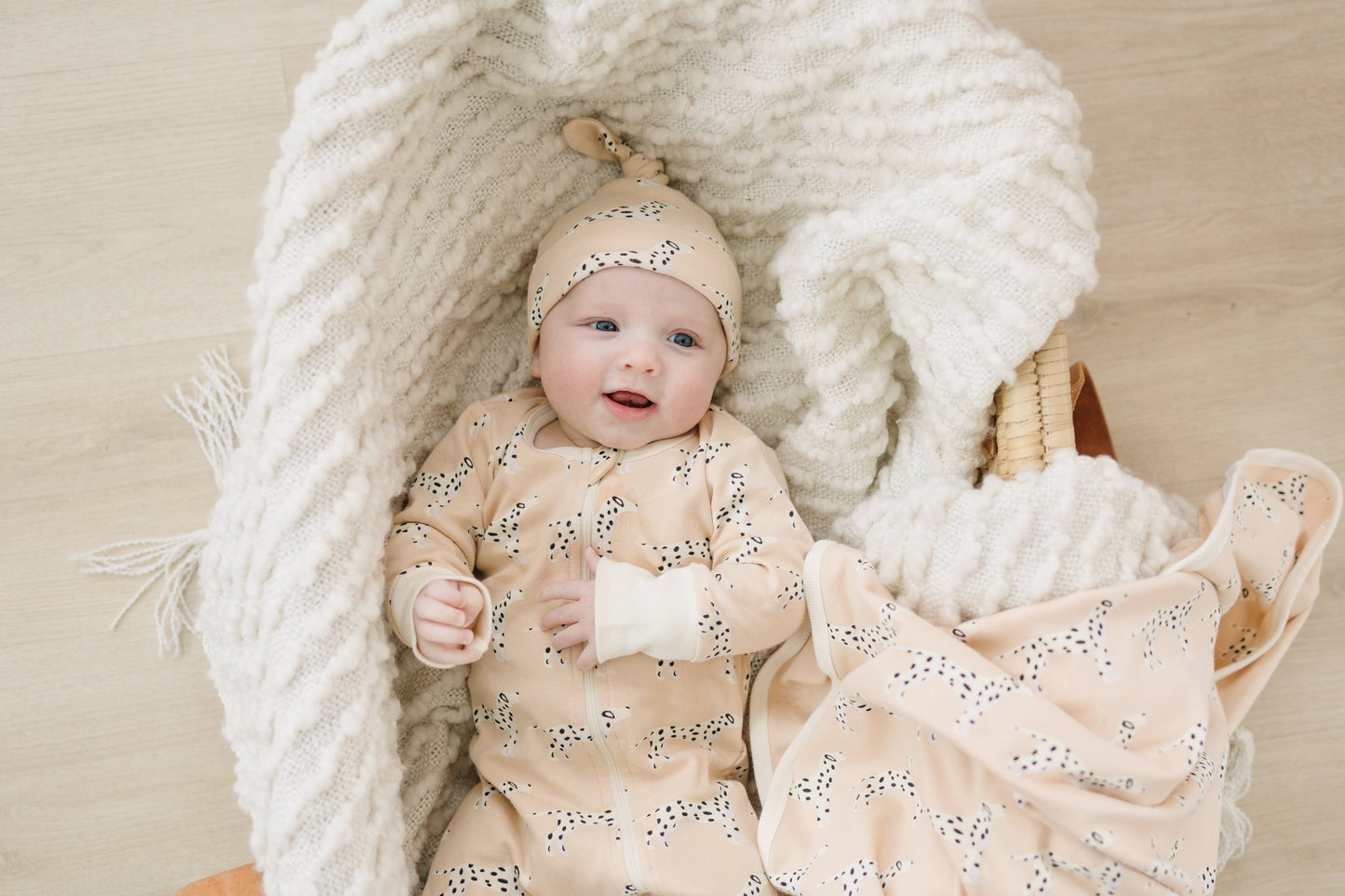 Organic Cotton Zippy Footed - Dalmatian: 18-24