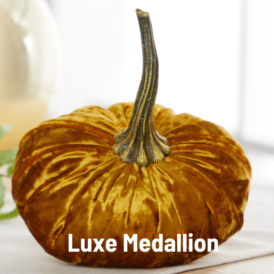 Your Heart's Content - USA Made - Pumpkin Large Velvet, Fall Decor: Luxe Clover Green