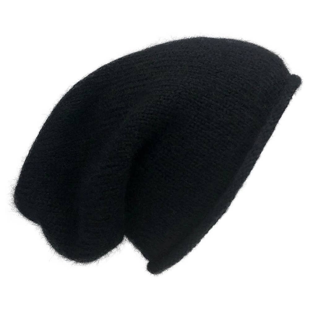 Slate & Salt - Black Essential Knit Alpaca Beanie Hat