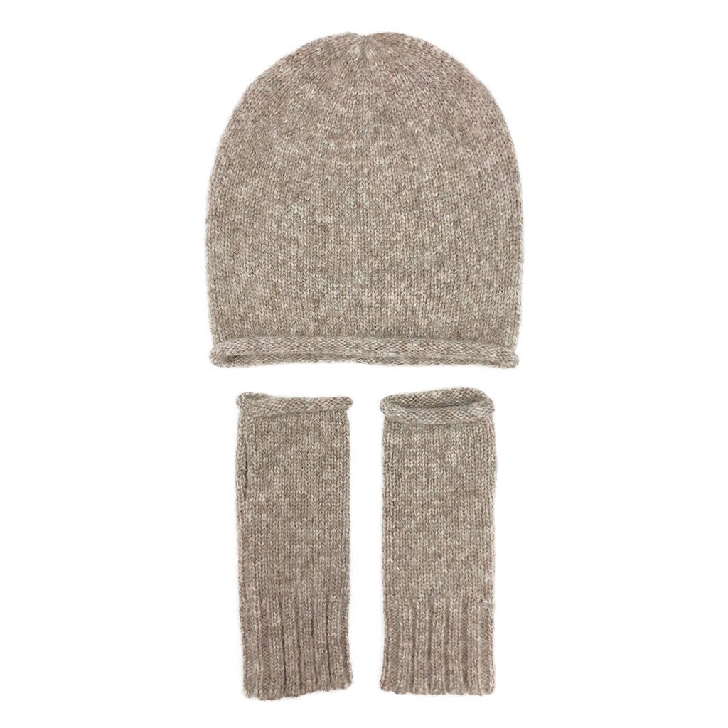 Slate & Salt - Beige Essential Knit Alpaca Beanie Hat