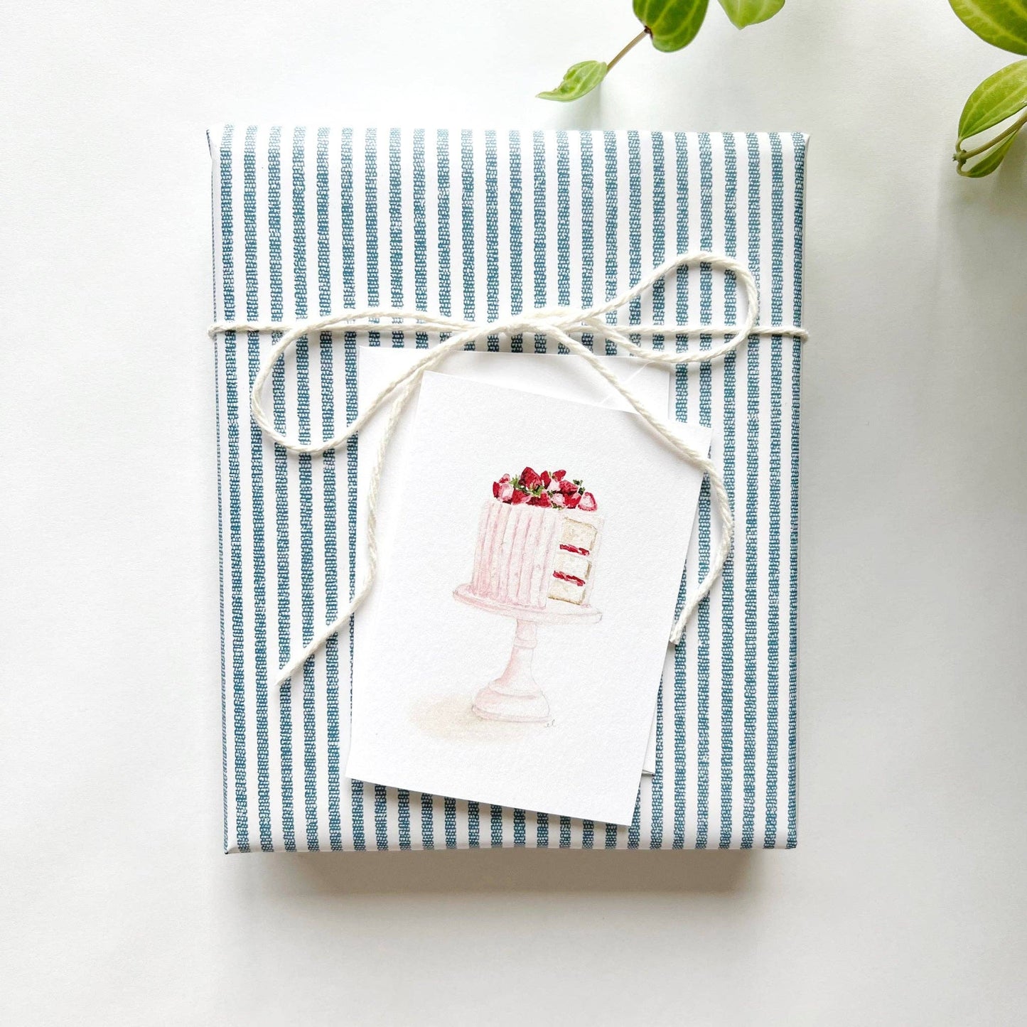 Emily Lex - Pink cake mini notecard