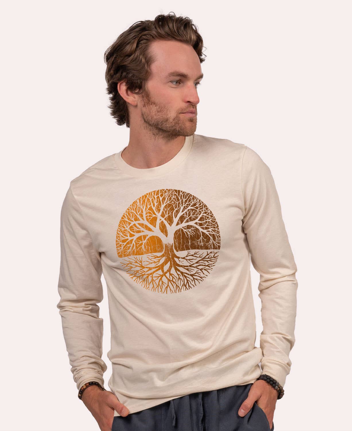 Tree of Life Long Sleeve Organic T-Shirt - Unisex: MD