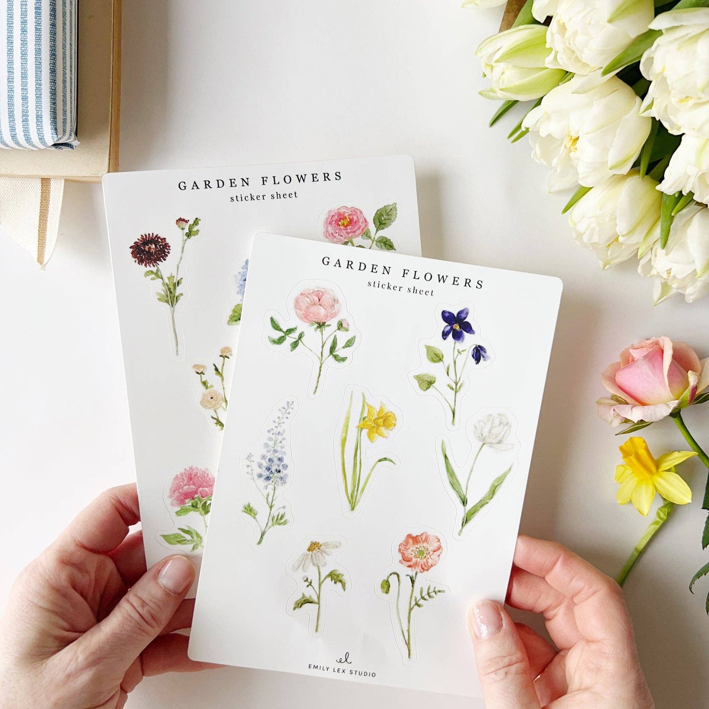 Emily Lex - Garden flowers sticker sheets