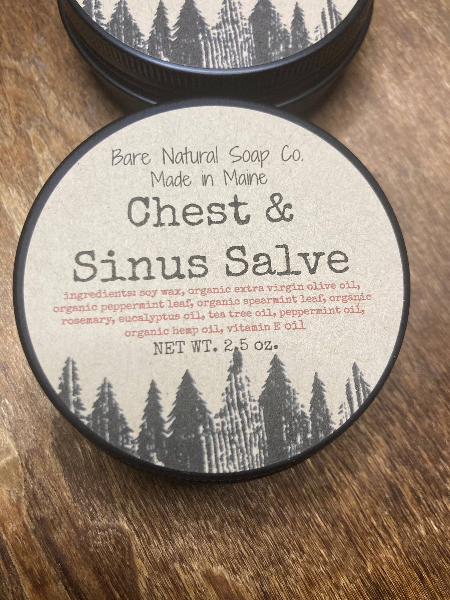 Bare Natural Soap Co - USA Made - Chest & Sinus Salve | Herbal Salve | Made in Maine