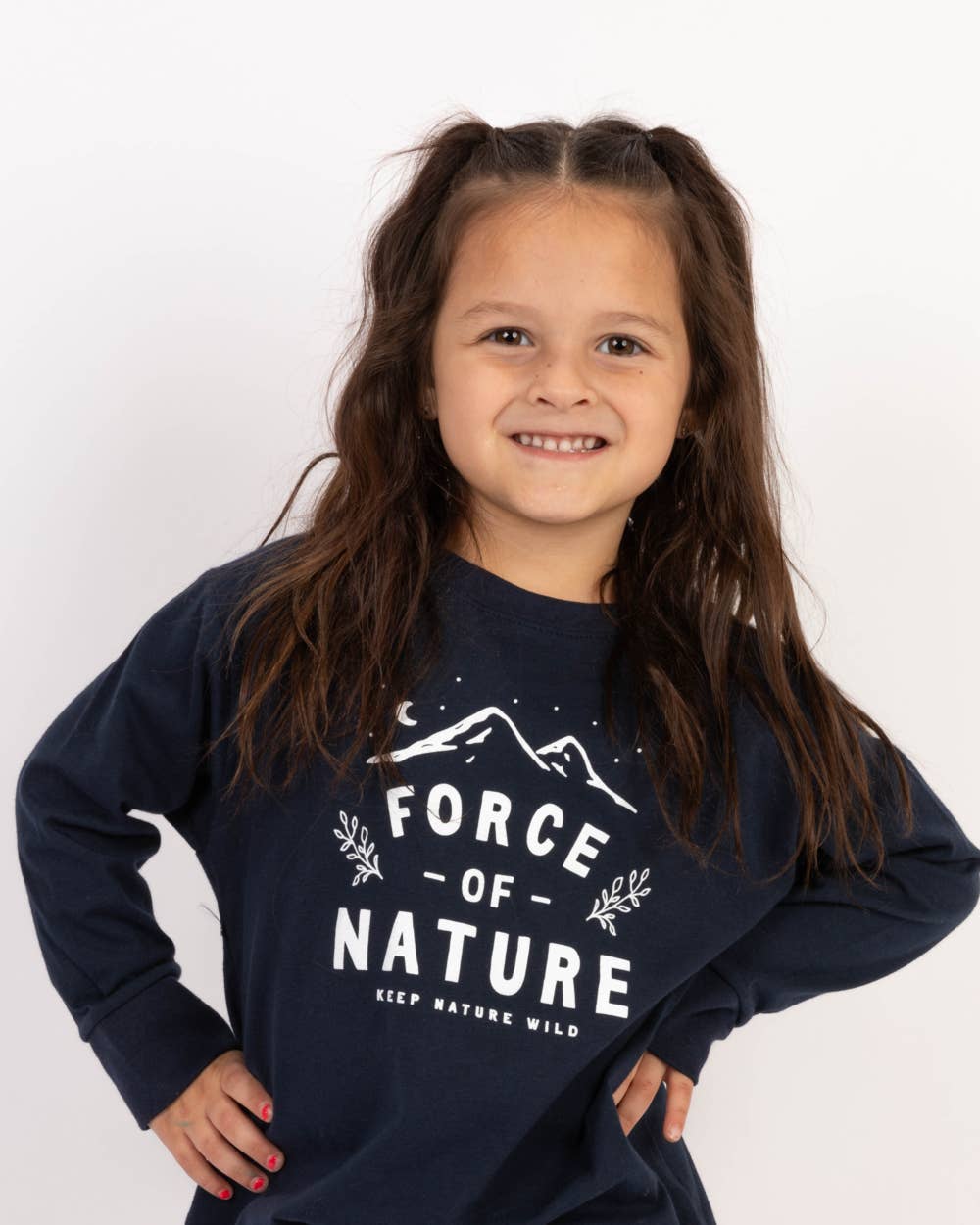 Keep Nature Wild - USA Made - Force of Nature Toddler Long Sleeve | Navy