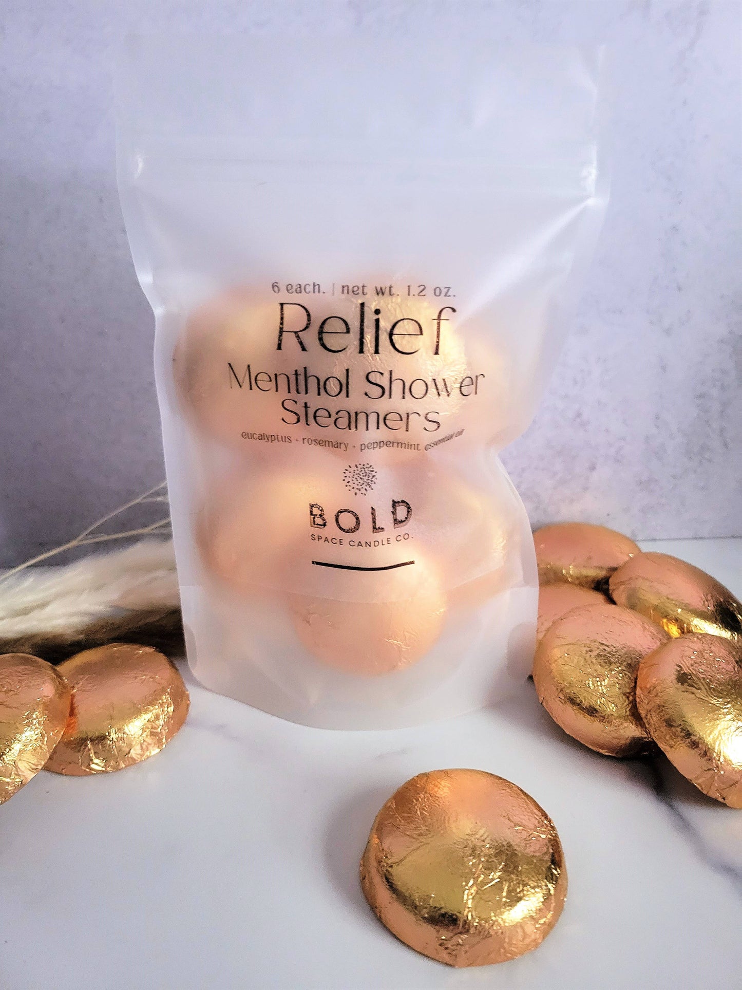 Bold Space Candle Co. USA - Relief - Eucalyptus & Rosemary Menthol Shower Steamers