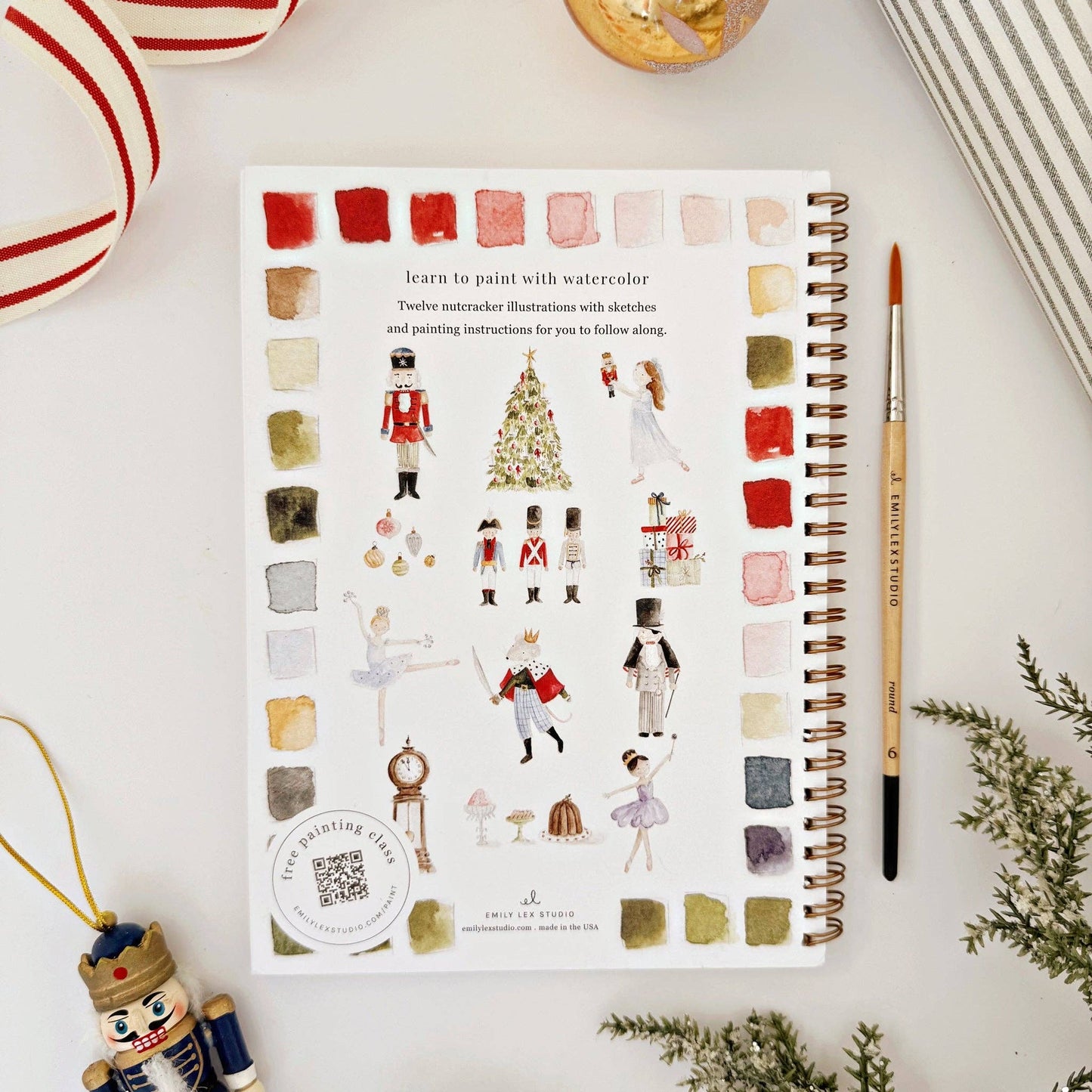 Emily Lex - Nutcracker watercolor workbook
