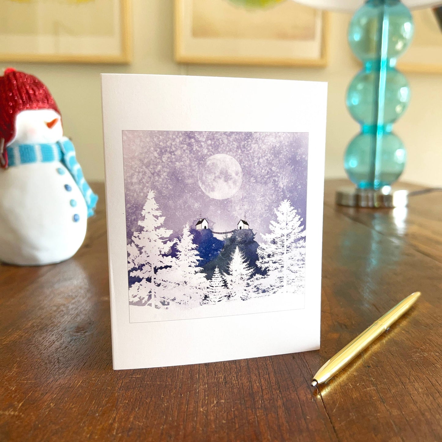 Melissa Moss Art - Asheville Artist - It's Warm Over Here - Holiday Card