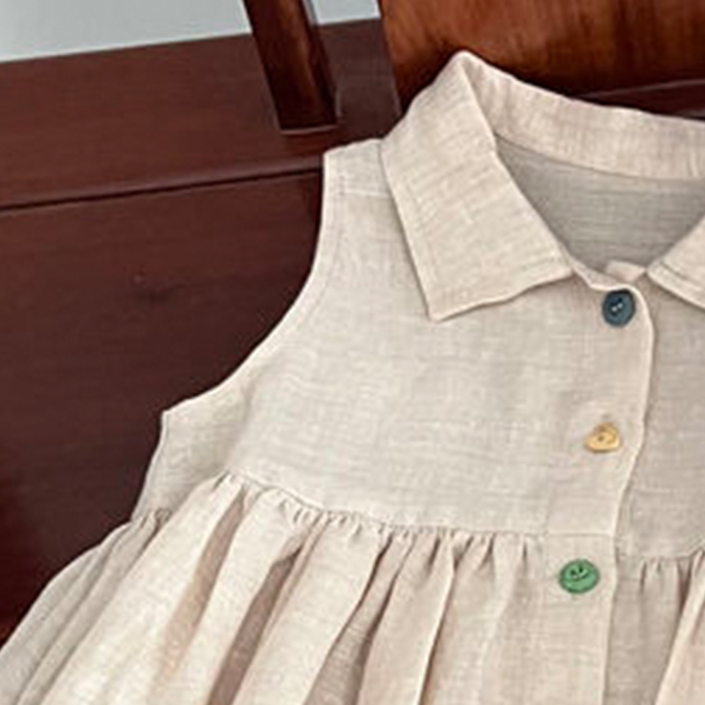 Annie & Charles® organic linen dress ROSALIE: 7-8Y