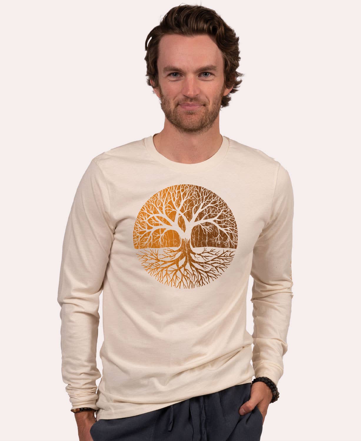 Tree of Life Long Sleeve Organic T-Shirt - Unisex: MD