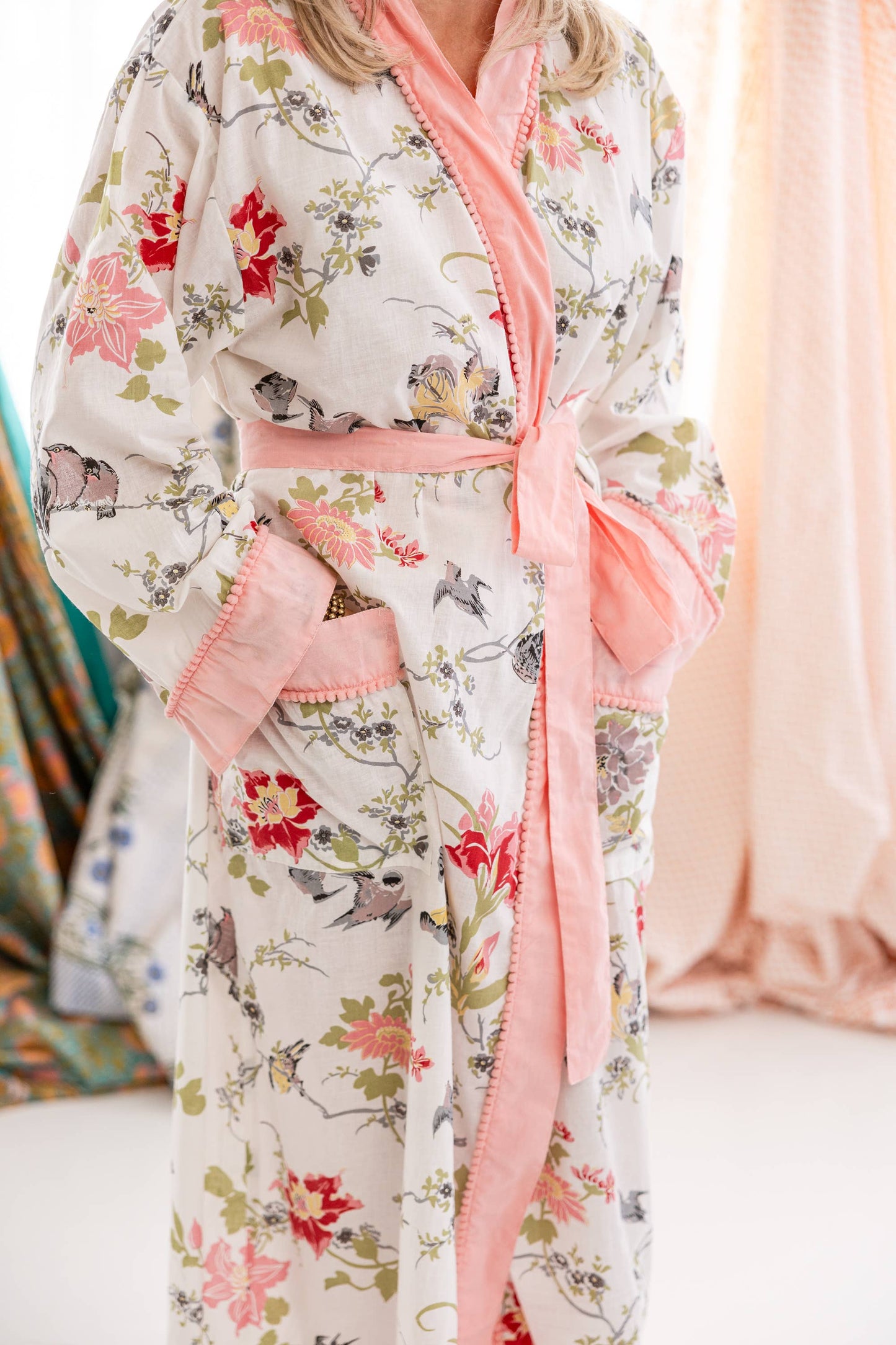 Rehab's Rope - Fair Trade - Floral Paradise Cotton Robe - Fights Human Trafficking