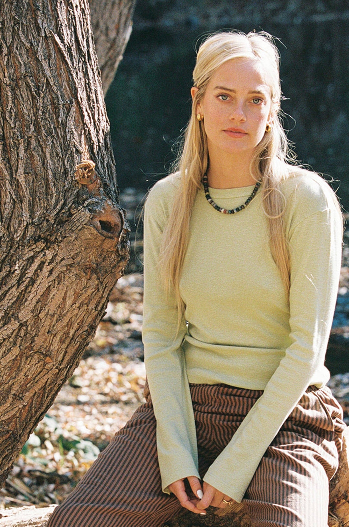 LA Relaxed - Organic Vintage Slub Long Sleeve: Celery