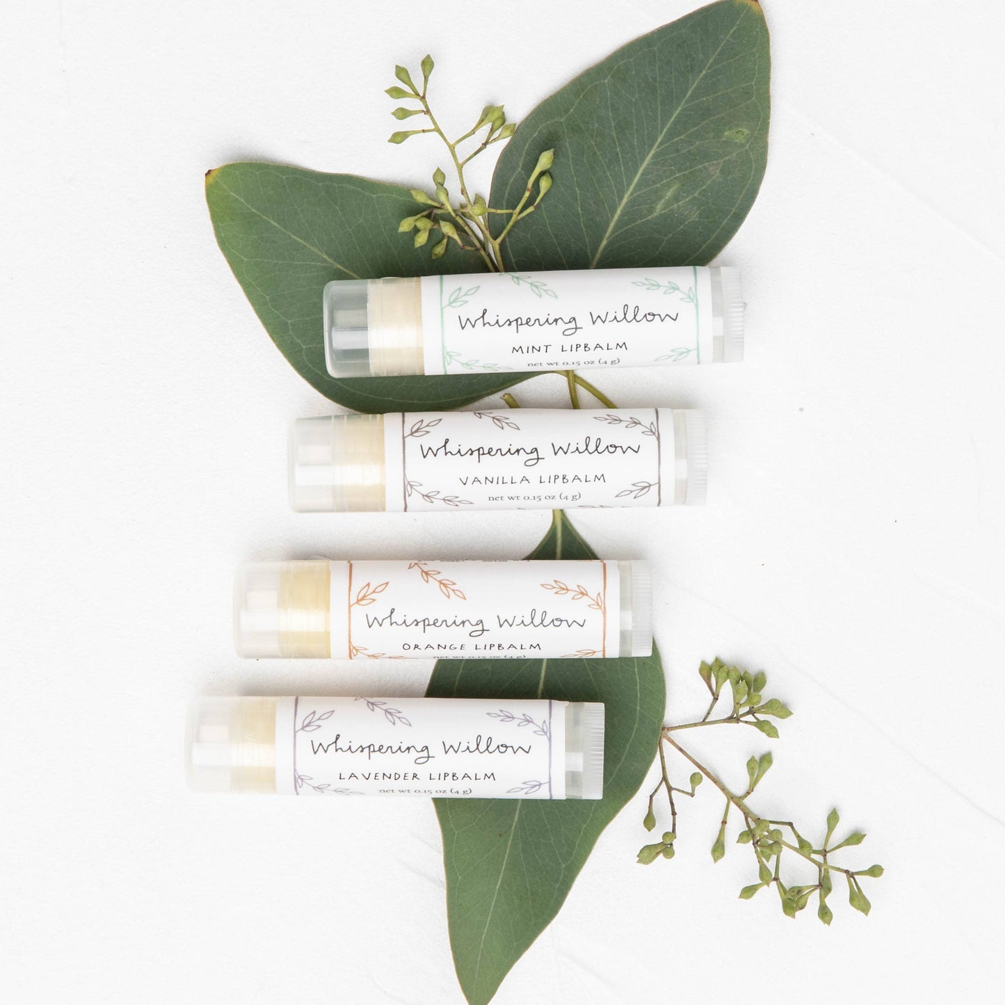 Whispering Willow - USA Made - Mint Natural Beeswax Lip Balm