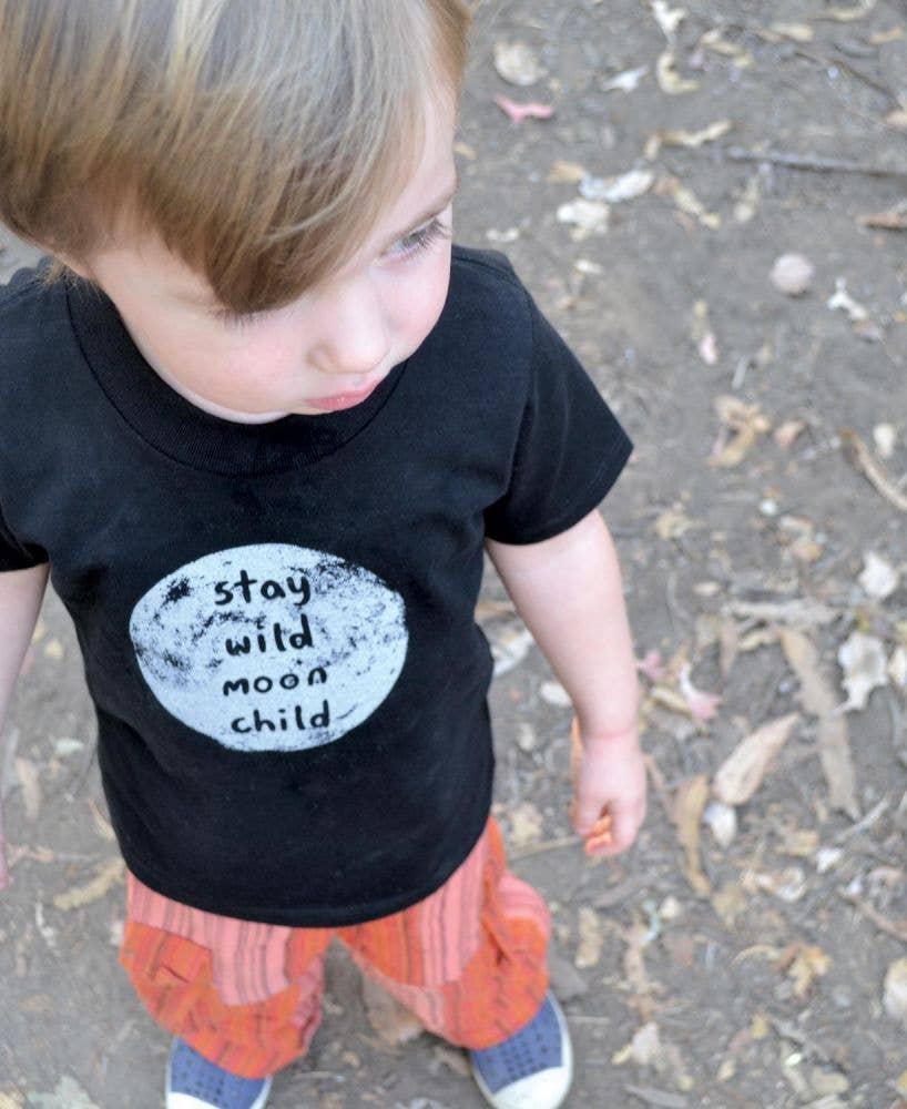 Stay Wild Moon Child Kids Organic Cotton T-Shirt - Made in the USA
