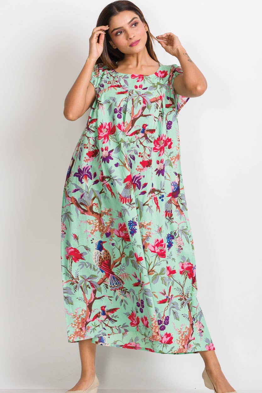 Ishani Caftan: S/M / Blue & White