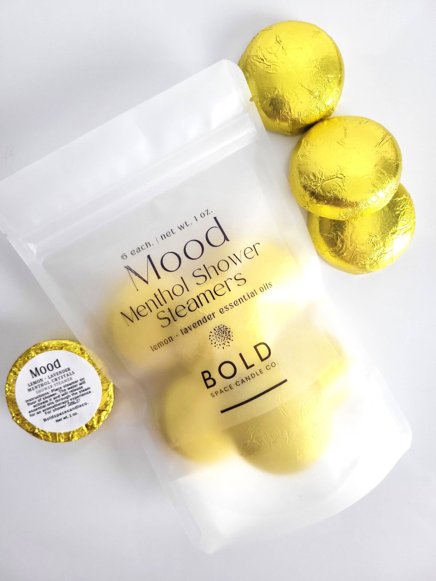 Bold Space - Mood - Lemon + Lavender Menthol Shower Steamers