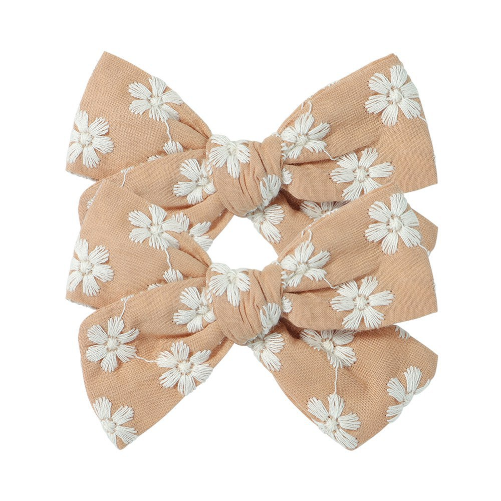 Annie & Charles® - Made in Austria - hair clip with stitch: Grey Flower
