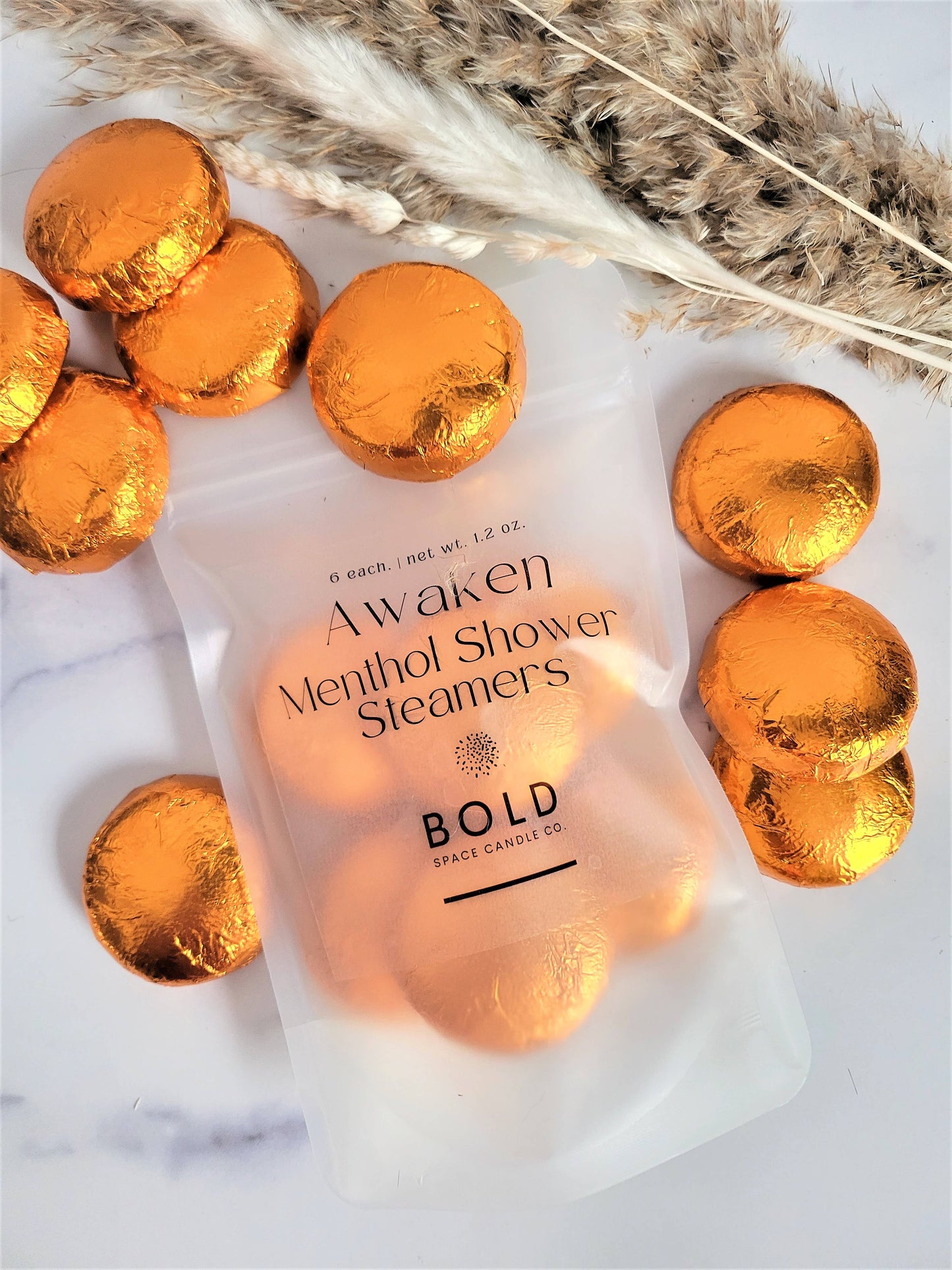 Bold Space Candle Co. USA - Awaken Citrus Shower Steamers w/ Menthol Crystals