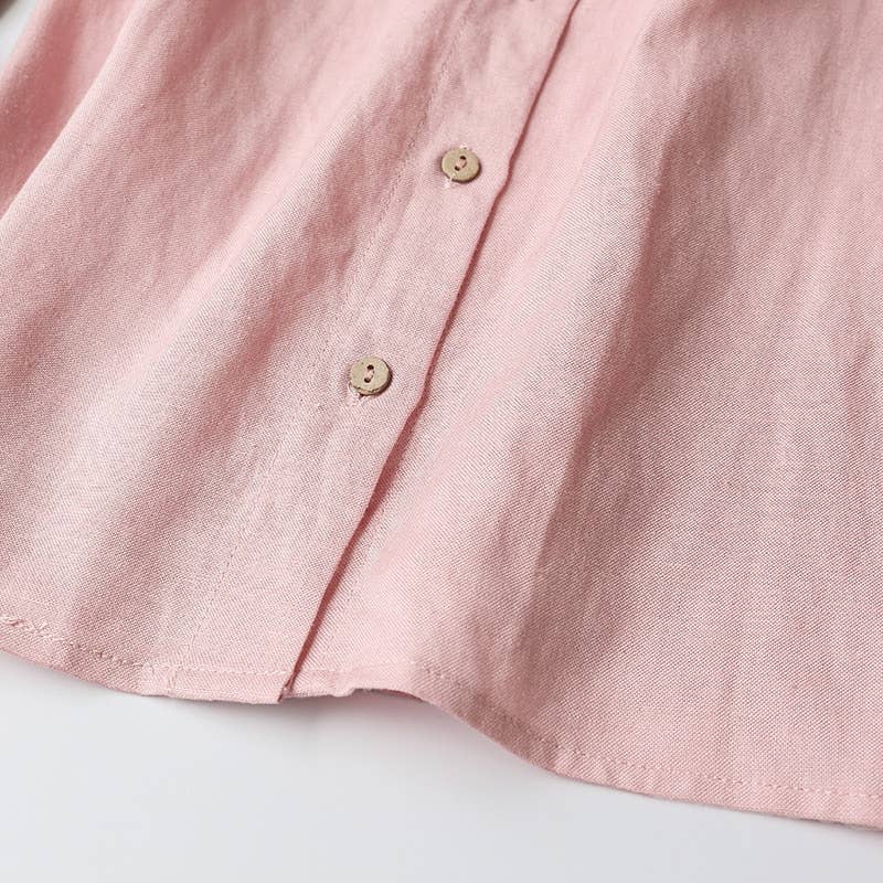 Annie & Charles® - Made in Austria - linen buttoned dress: Verdure