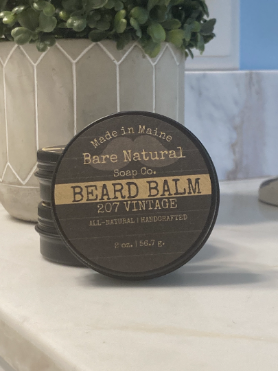 Bare Natural Soap Co. - 207 Vintage Organic Beard Balm | Vegan Men's Skincare