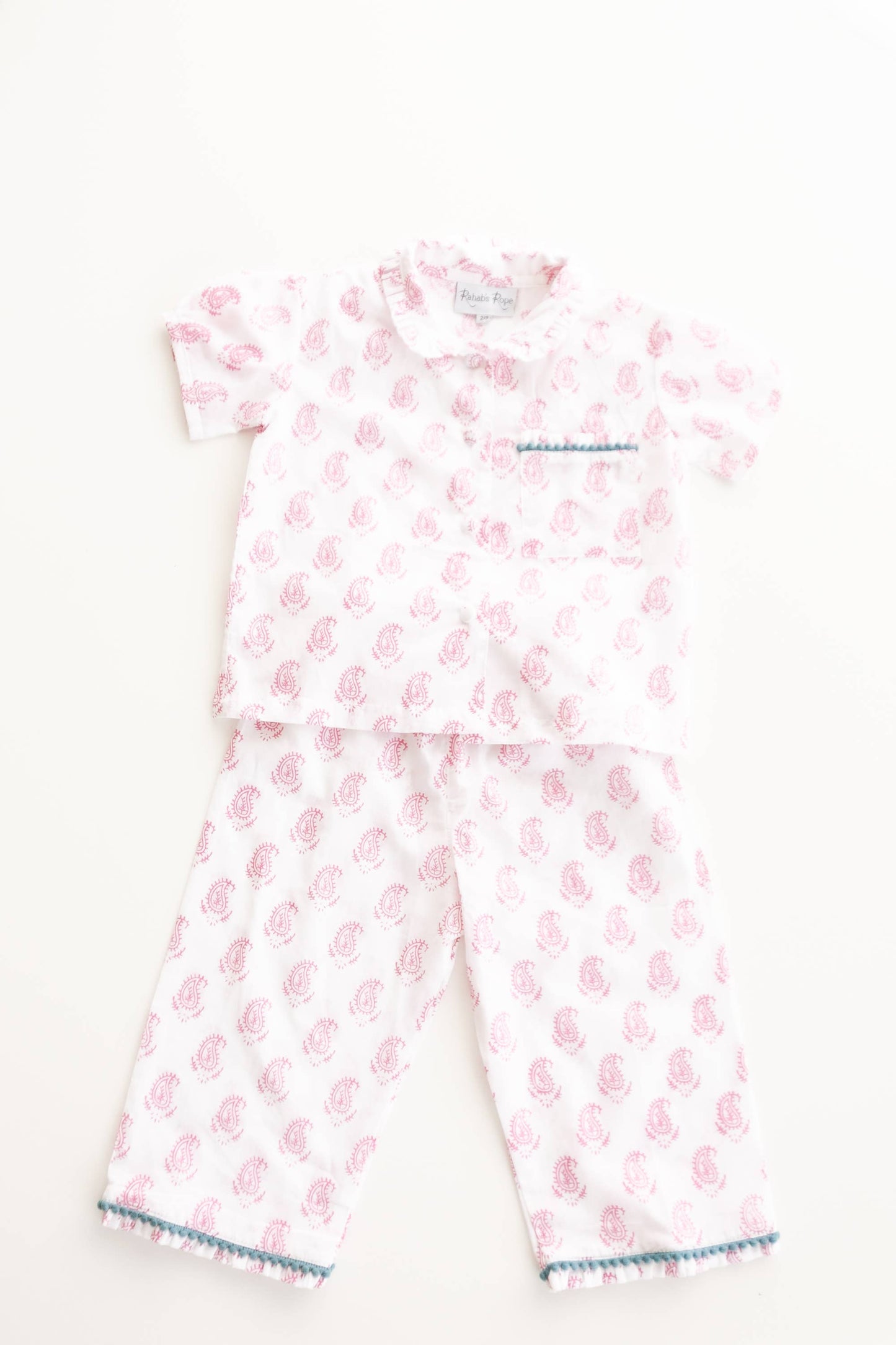 Rehabs Rope - Fair Trade - Paisley Frills Children's Pajama Set - 100% of profits go towards fighting human trafficking