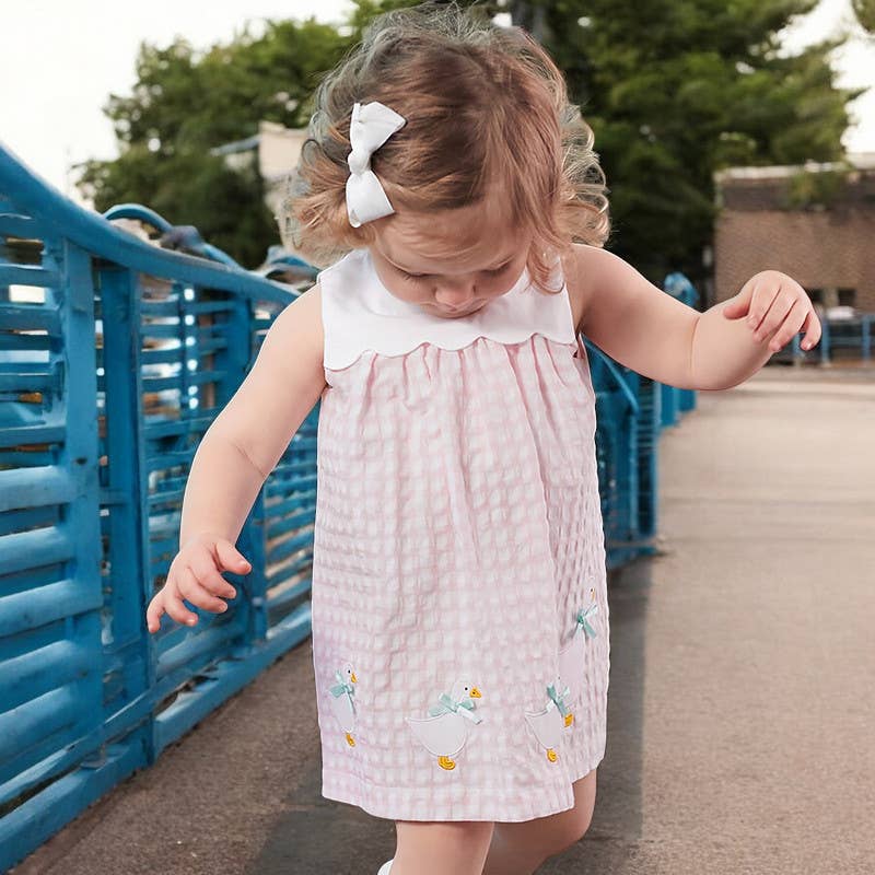 Annie & Charles® Summer Dress with Collar OLLIE: Pink / 5-6Y