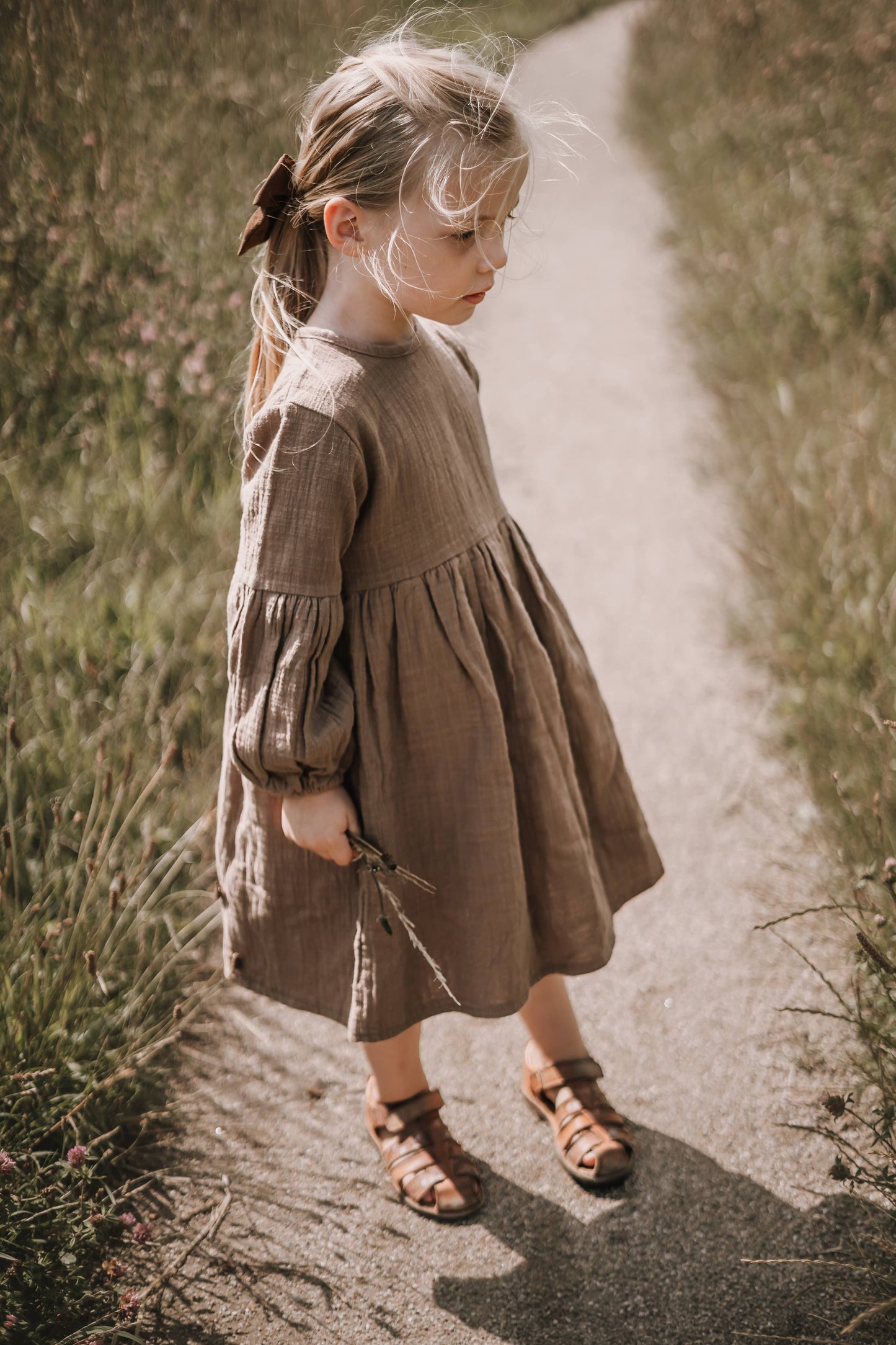 Annie & Charles® - Made in Austria - Organic cotton muslin dress NOAH: Cream