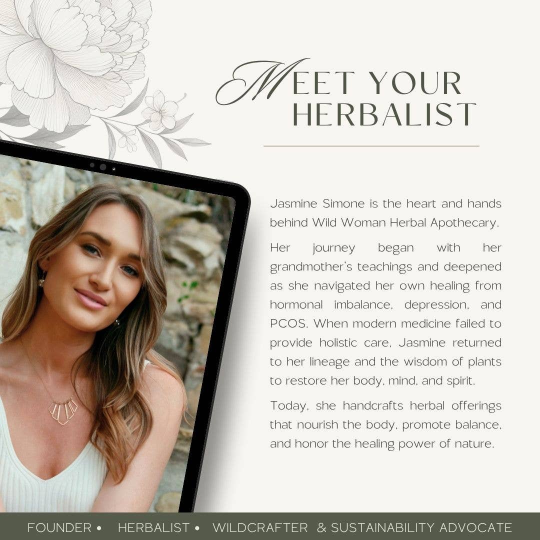 Wild Woman Herbal Apothecary - Cycle Support | PMS & Menstrual Comfort | Herbal Tea