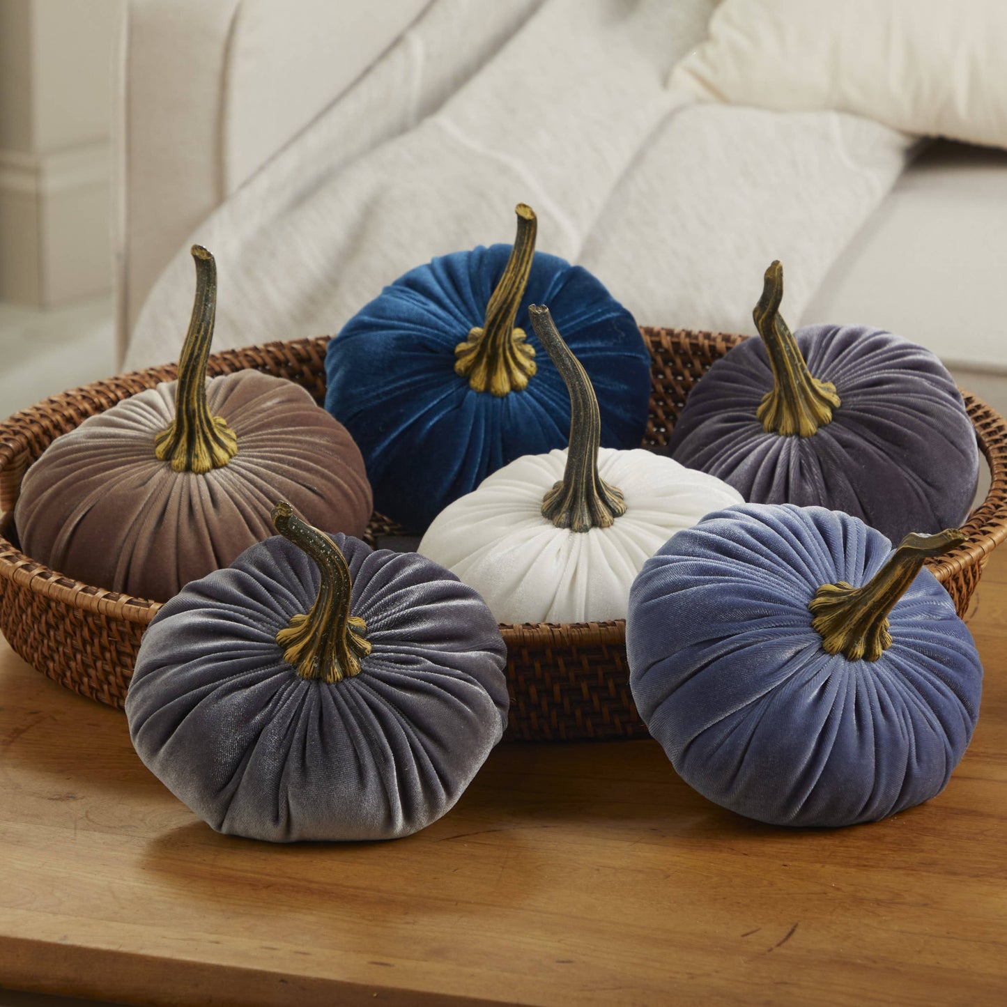 Your Heart's Content - USA Made - Pumpkin Large Velvet, Fall Decor: Luxe Clover Green