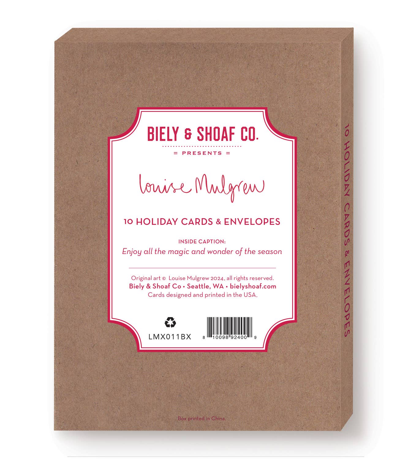 Biely & Shoaf Fox Lovely Friend Boxed Holiday Cards - Set of 10