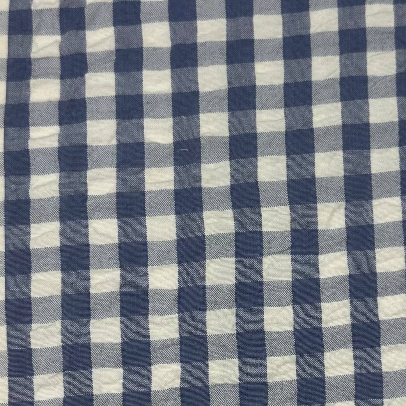 Colored Organics - Organic Baby & Kids Seersucker Bow Clip - Marino Gingham