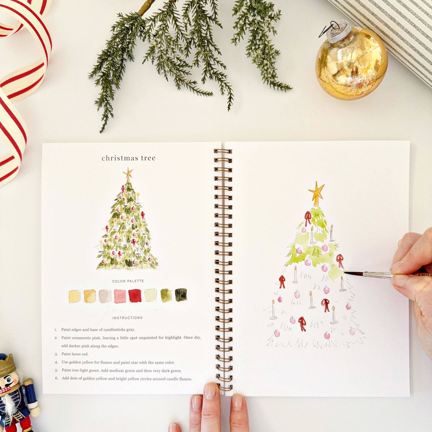 Emily Lex - Nutcracker watercolor workbook